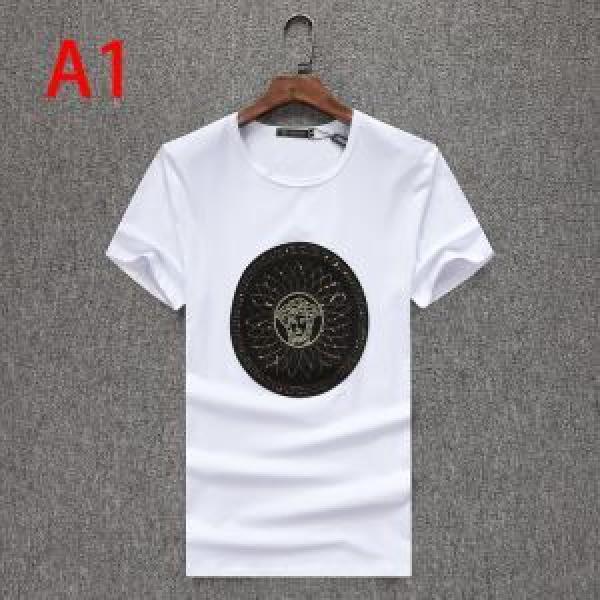 ヴェルサーチおしゃれな人が持っている 3色可選  VERSACE １点限り！VIPセール 半袖Tシャツおしゃれ刷新に役立つ