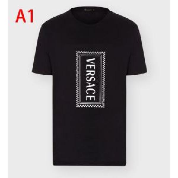 多色可選どのアイテムも手頃な価格で 半袖Tシャツ ストリート系に大人気 ヴェルサーチ VERSACE