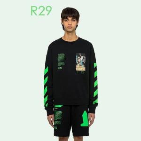 2色可選20新作です Off-White オフホワイト プルオーバーパーカー 通勤通学どちらでも使え