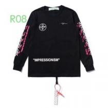 2色可選 2026おすすめしたい Off-White オフホワイト 長袖 低価格トレンド新品