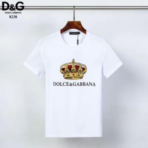 おしゃれに大人の必見 2色可選 半袖Tシャツ 大人の新作こそ ドルチェ＆ガッバーナ Dolce&Gabbana