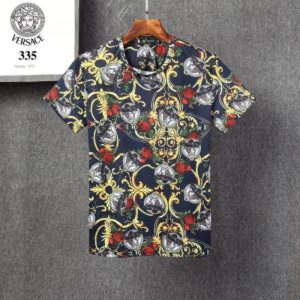 VERSACEコレクション ヴェルサーチ コピー Ｔシャツ サイズ感 カジュアル プリントデザイン2026年の夏のマスト メンズ トップス