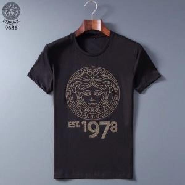 2026新作VERSACEコレクションEMBELLISHED MEDUSA LOGO T-SHIRT ヴェルサーチ コピーお洒落メンズコーデ半袖トップス