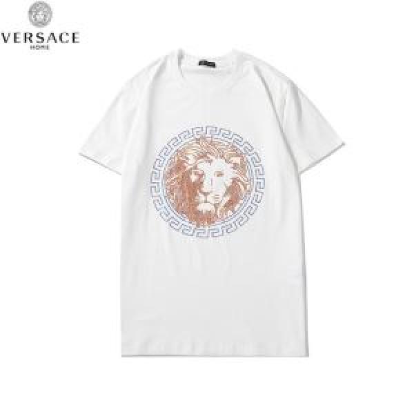 限定アイテム2026ヴェルサーチ Ｔシャツ コピーVERSACEコレクション メンズ トレンドコットンクルーネック白Ｔシャツ