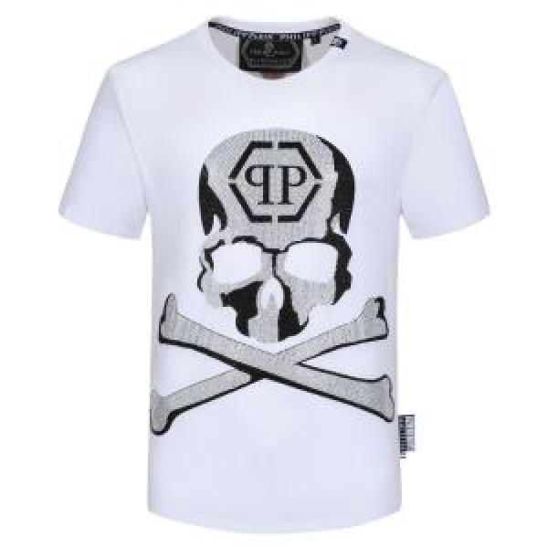 2色可選 20SS☆送料込 半袖Tシャツ 累積売上総額第１位 フィリッププレイン 破格値 PHILIPP PLEIN