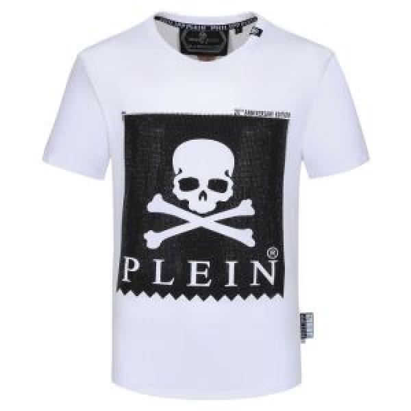 トレンド最先端のアイテム 2色可選 半袖Tシャツ どのアイテムも手頃な価格で フィリッププレイン PHILIPP PLEIN