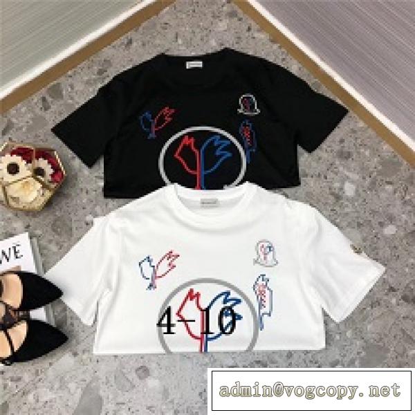 爽やかさMoncler モンクレールＴシャツ2026春夏新作おしゃれコーデカジュアルメンズウェア黒白