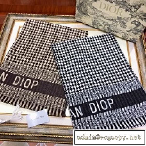 間違いなく人気が集中するDIOR ディオール マフラー コピー 千鳥格子 品が良く見た目 幅広い着こなし