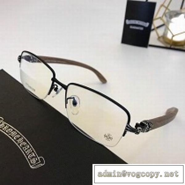 CHROME HEARTS クロムハーツ コピー 通販 丈夫なハーフフレームデザイン 知的さを備える メガネ 眼鏡