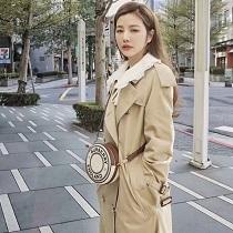 大人気！BURBERRY バーバリー バッグ コピー Louise キャンバス×レザー 円形ミニバッグ 光沢のある金具