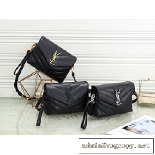 人気2Way! サンローラン 手持ちバッグ 新作 YSL スーパーコピー 収納性抜群 ショルダー付き レザー ポケット
