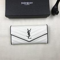大変お買得 Saint Laurent 長財布 ボタン サンローラン レディース 財布 コピー 激安 2026春夏新作