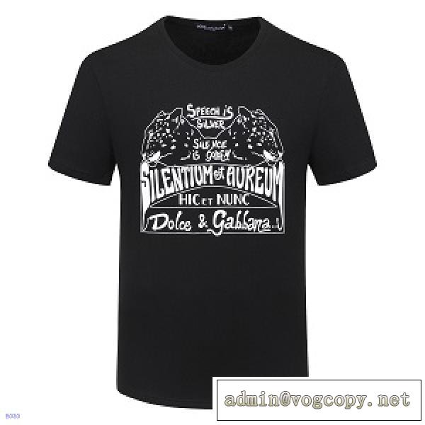 Dolce&Gabbana ドルチェ&ガッバーナ偽物 半袖Tシャツ メンズ 素肌に馴染み 優れたストレッチ性 夏物