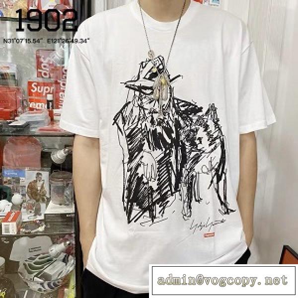 新入荷！ シュプリーム t シャツ コピー Supreme×Yohji Yamamoto スケッチ風 大人っぽい雰囲気が感じ