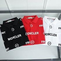 MONCLER モンクレール スーパーコピー ポロシャツ 襟付き半袖Tシャツ ロゴクプリント 3色選択可能 メンズ