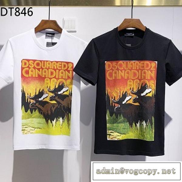 オールシーズン活躍度満点 DSQUARED2 ディースクエアード 通販 メンズ 半袖プリントTシャツ エルク