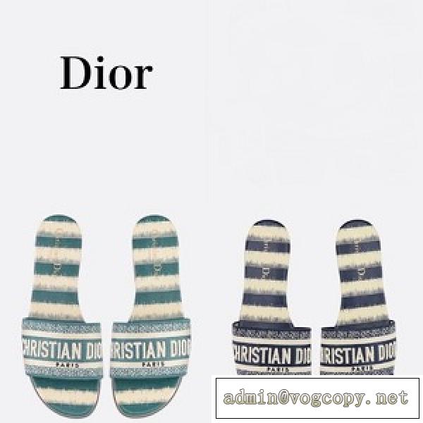 21SS魅力的な新作 DIOR ディオール サンダル コピー ドウェイスライド 夏らしいシューズ 2色可選