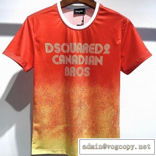 DSQUARED2 ディースクエアード偽物 Tシャツ 半袖 メンズ アクチィブなスタイル 優れたストレッチ性