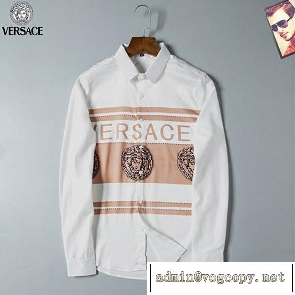 春を意識したトレンド VERSACE ヴェルサーチ シャツ メンズ 都会的な雰囲気 目を惹く新品 2色可選