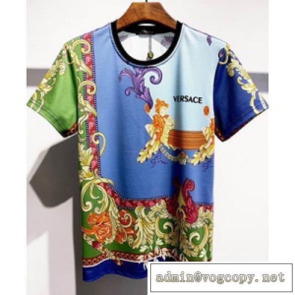 注目される新作 VERSACE ヴェルサーチ メンズ t シャツ 鮮やかなカラー アクチィブなスタイル