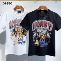 DSQUARED2 ディースクエアード コピー 激安 Tシャツ/半袖 メンズ 丸首ネックデザイン スカル落書き