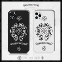今リアルに売れているCHROME HEARTS クロムハーツ コピー 激安 スマホケーズ ロゴプリント 黒白