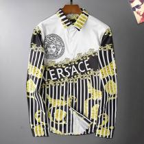 お得評判高い VERSACE ヴェルサーチ コピー 長袖シャツ ストライプ モチ...
