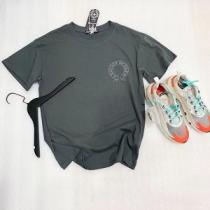 Chrome hearts クロムハーツ コピー 半袖tシャツ洗練されたデザイン 合わせやすい グレー 男女兼用