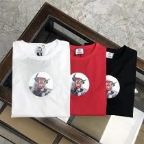 BURBERRY バーバリー半袖 Tシャツ 2026 同じスタイル新作 偽物  ブルヘッドプリント コーマ綿 3色可選