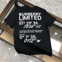 2026SS新作登場！バーバリー  ラウンドネックTシャツ通販 デジタル印刷 純綿快適 柔らかく快適 黒白