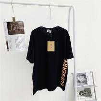夏っぽさ新作ファッションオールマッチ BURBERRY バーバリー カップルTシャツ サイドレターの3Dプリント