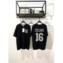 夏にぴったり限定アイテム CELINE セリーヌ半袖 Tシャツ偽物 ナンバー16の古典的な刺繡 ストレスフリーな着心地