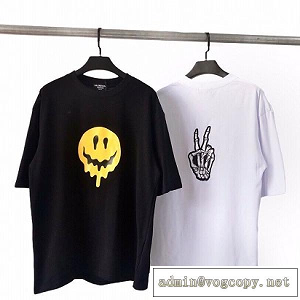 BALENCIAGA バレンシアガ コピー 半袖Tシャツ Drip Peace Flatground ストリート感 男女兼用