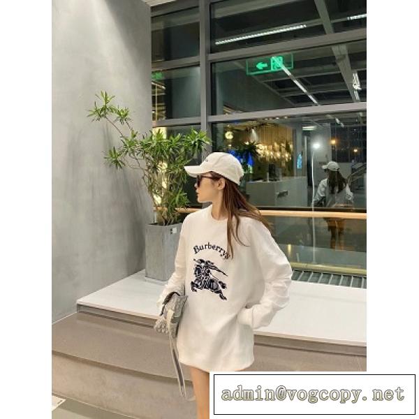 バーバリー BURBERRY長袖セーター 激安 通販フロッキング戦争馬のパターン男女適用 超気質 ルーズバージョン