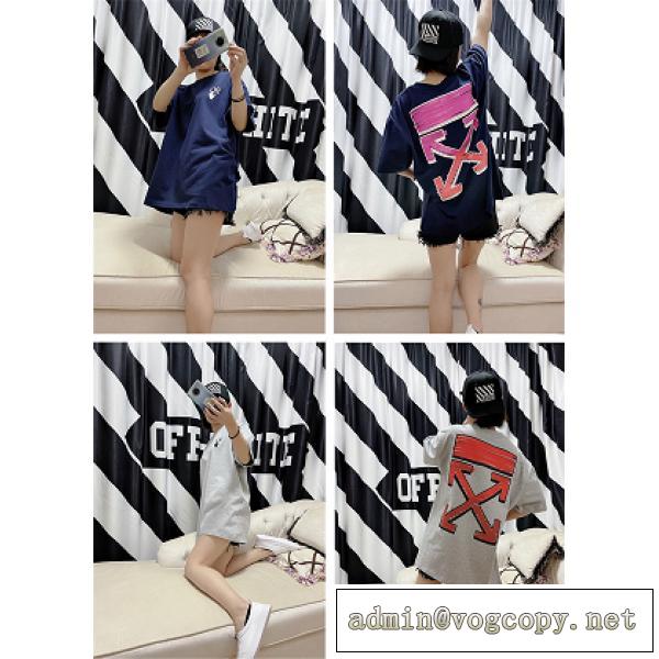春夏の流行りトップスOff-White オフホワイト丸首ネックTシャツコピー 純綿ダブルヤーン生地 男女適用 多色可選 