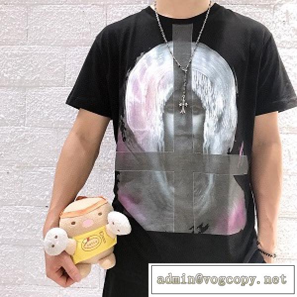 ジバンシー GIVENCHYクラシックTシャツコピー 聖母の十字架プリント 純綿素材快適で通気性 男女適用 