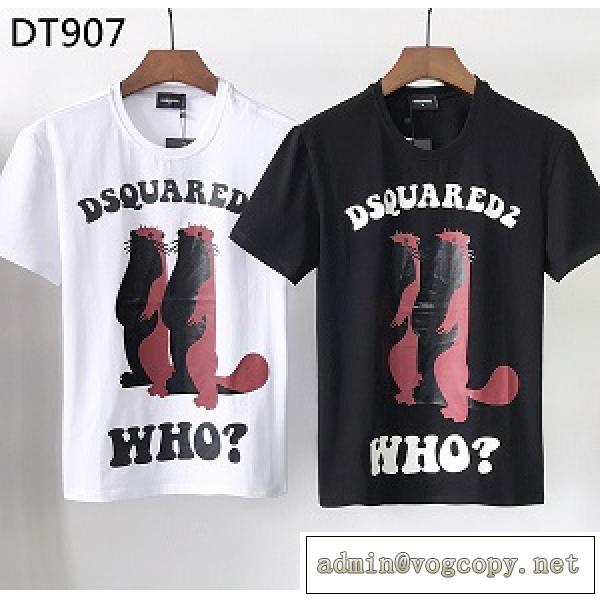 2026年超人気の高品質 激安 ディースクエアードDSQUARED2丸首ネックTシャツ かわいいアニマルプリント男女適用