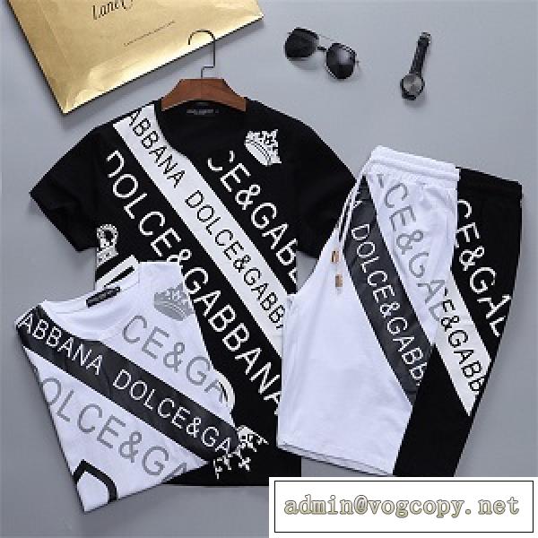 人気ブランド紹介Dolce&Gabbana ドルガバ コピー 上下セット スタイリッシュな半袖 ストレッチ性に優れた