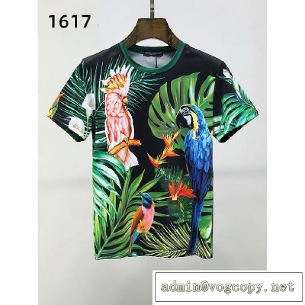 DOLCE&GABBANA 激安メンズ ドルチェ＆ガッバーナ コピーｔシャツ エレガントなプリント グリーン