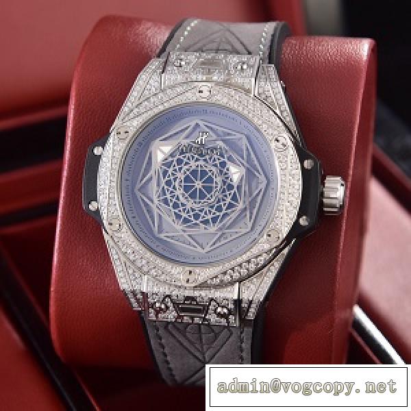 希少! HUBLOT ウブロ 偽物 自動巻き腕時計 Big Bang Sang Bleu 43mm 誰にも夢中になるトレンド 多色可選