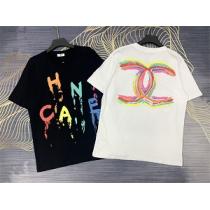 個性的なブランドカラーロゴTシャツコピー ファッション人格 シンプルで合わせやすい 純綿素材 男女適用