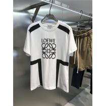 2026SSぐっと鮮度がアップ ロエベ LOEWE半袖 Tシャツ激安通販 フロッキングLOGO コーマ綿生地 ゆるくて快適      