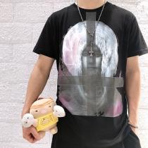 ジバンシー GIVENCHYクラシックTシャツコピー 聖母の十字架プリント 純綿...
