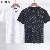 大人のカジュアルスタイルtシャツコピーディースクエアードDSQUARED2半袖 激安 五芒星パターン 幅広いコーデで活躍