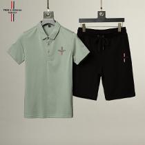 夏のセットアップ THOM BROWNE トムブラウン 通販 半袖ポロシャツ+短...
