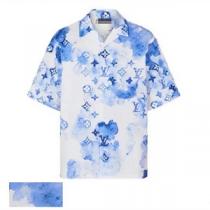 SS21新作 LOUIS VUITTON コピー シャツ 半袖 クラシックなハワイアンカット 水彩モノグラムプリント