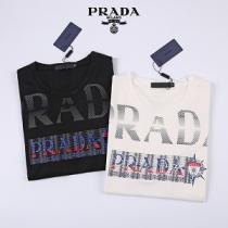 当店人気のアメカジtシャツ PRADA プラダ コピー 半袖 2色可選 個性でト...