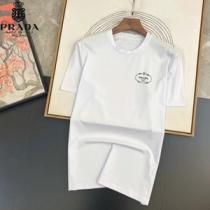 只今セール中 PRADA プラダ 偽物 tシャツ 2色可選 ロゴプリント シンプ...
