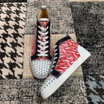 Christian Louboutin格上のハイトップスニーカー ルブタン 靴 コピー 男女適用 絶対にオシャレに見える