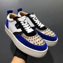 Christian Louboutin クリスチャン ルブタン メンズ コピー スニーカー スエード 色合わせ カジュアル